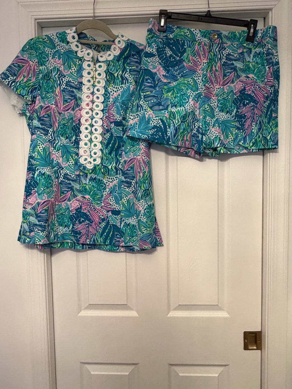 EUC SET Lilly Pulitzer Kerry Stretch "Holiday in the Sun" SIZES 12/10
